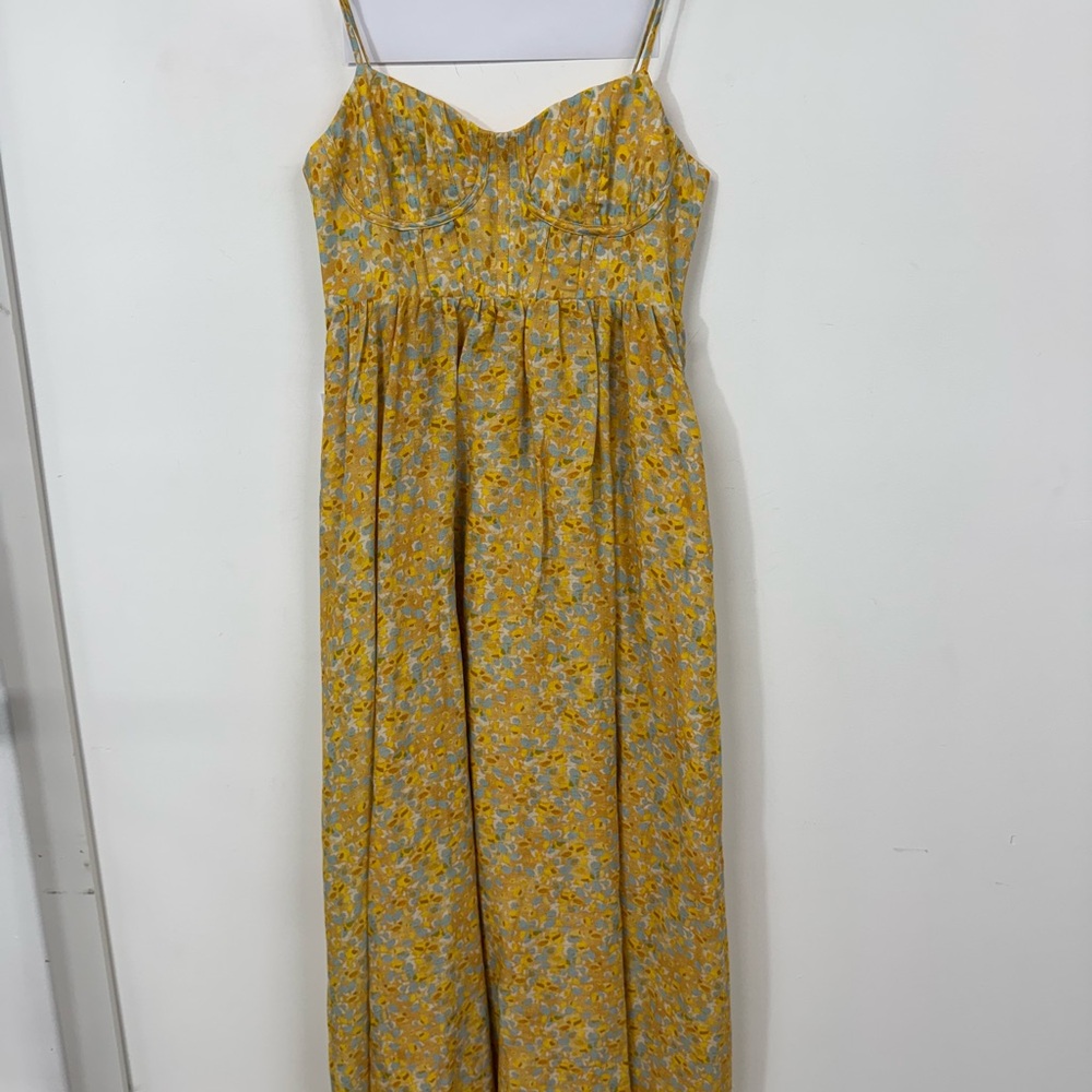 Bardot Yellow and Blue Floral Dress